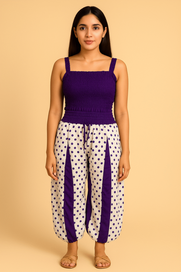 Pantalón estampado con estastico ancho - Imagen 2