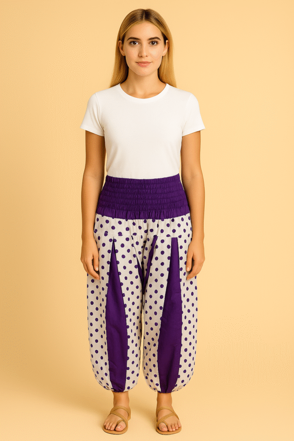 Pantalón estampado con estastico ancho - Imagen 3