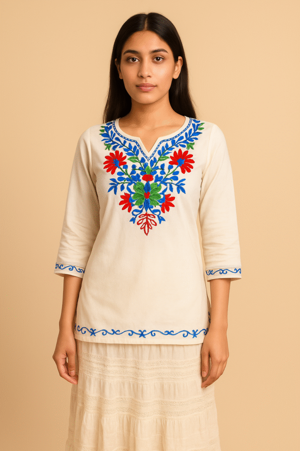 Blusa algodón100% bordada - Imagen 2